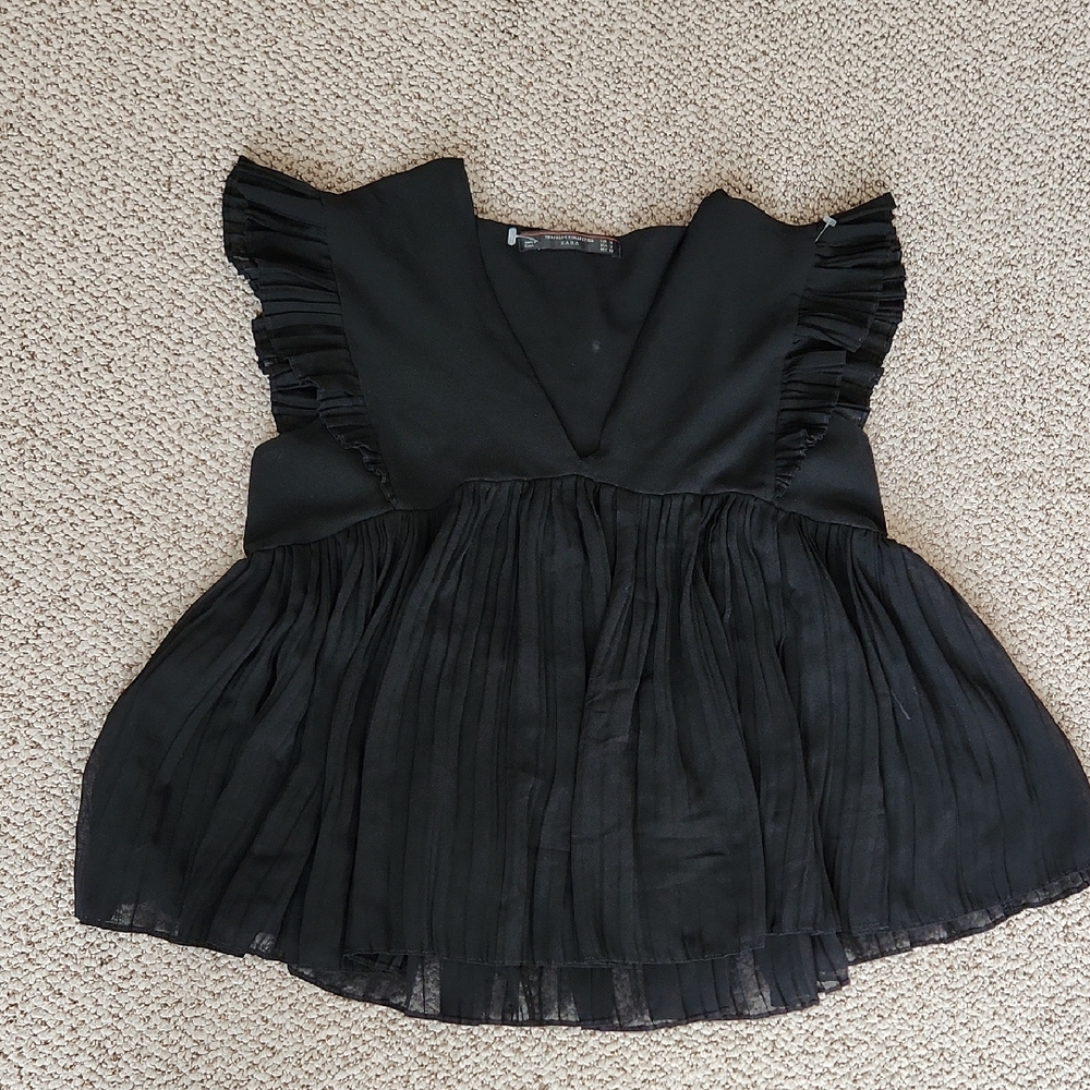 Zara Black Sleeveless Top